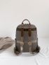 Metal Decor Functional Backpack