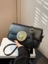Metal Decor Flap Square Bag