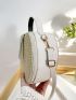 Mini Minimalist Heart Design Straw Bag
