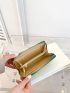 Embossed Detail Long Wallet PU Green