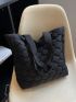 Minimalist Quilted Shoulder Tote Bag