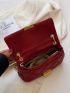Quilted Flap Satchel Bag