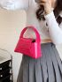 Mini Neon Pink Flap Square Bag
