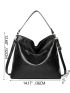 Litchi Embossed Vintage Design Hobo Bag With Wristlet Bag
