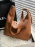 Litchi Embossed Hobo Bag