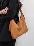 Litchi Embossed Hobo Bag