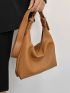 Litchi Embossed Hobo Bag