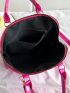 Neon Pink Letter Decor Dome Bag