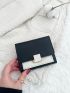 Two Tone Metal Decor Small Wallet