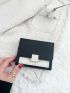 Two Tone Metal Decor Small Wallet