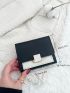 Two Tone Metal Decor Small Wallet