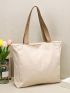 Slogan Graphic Shopper Bag