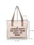 Slogan Graphic Shopper Bag