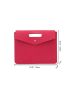 Neon Pink Chevron Detail Flap Square Bag