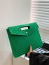 Chevron Detail Flap Square Bag