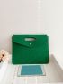 Chevron Detail Flap Square Bag