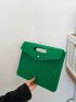 Chevron Detail Flap Square Bag