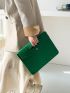 Chevron Detail Flap Square Bag