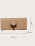 Metal Decor Long Wallet