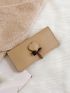 Metal Decor Long Wallet