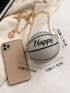 Mini Letter Graphic Chain Circle Bag