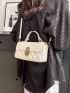 Quilted Flap Square Bag