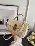 Quilted Flap Square Bag