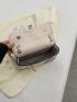 Buckle Decor Flap Square Bag
