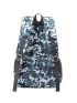 Men Geometric Pattern Letter Patch Laptop Backpack