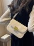 Mini Crocodile Embossed Flap Square Bag