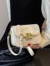 Mini Crocodile Embossed Flap Square Bag
