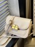 Mini Crocodile Embossed Flap Square Bag