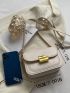 Mini Crocodile Embossed Flap Square Bag