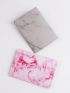 2pcs Marble & Airplane Pattern Passport Case