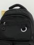 Men Letter Patch Decor Functional Backpack