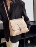 Buckle Decor Flap Square Bag