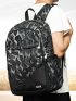 Men Colorblock Letter Graphic Laptop Backpack