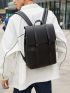 Men Studded Decor Waterproof Satchel Backpack