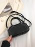 Mini Letter Graphic Double Handle Satchel Bag