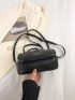 Mini Letter Graphic Double Handle Satchel Bag
