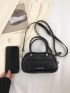 Mini Letter Graphic Double Handle Satchel Bag