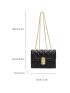 Mini Quilted Pattern Chain Square Bag