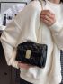 Mini Quilted Pattern Chain Square Bag