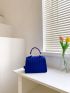 Mini Geometric Embossed Flap Square Bag