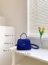 Mini Geometric Embossed Flap Square Bag