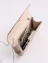 Glitter Pleated Detail Flap Envelope Bag