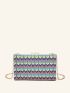 Mini Colorblock Chain Box Bag