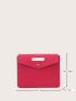 Neon Pink Chevron Quilted Square Bag