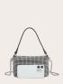 Mini Rhinestone Decor Chain Square Bag
