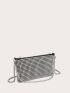 Mini Rhinestone Decor Chain Square Bag